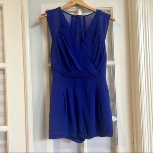 FOREIGN EXCHANGE Royal Blue Romper